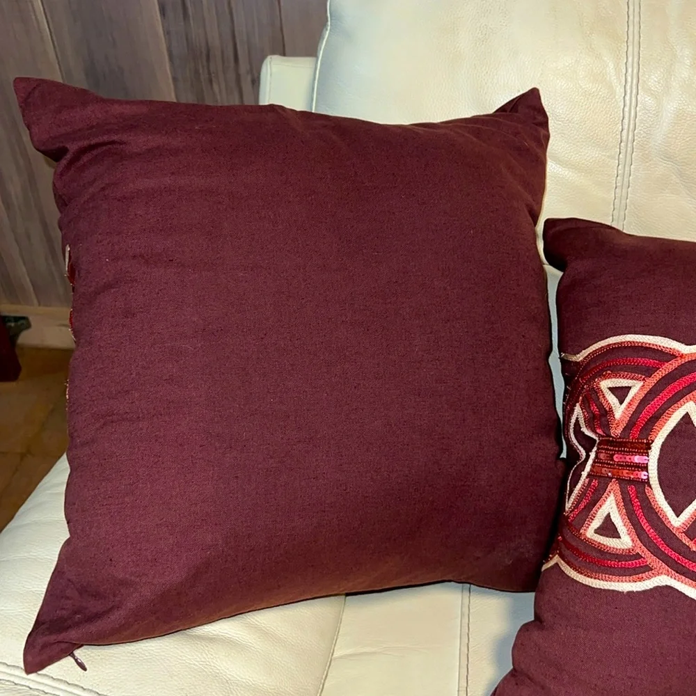 West Elm | 20” embroidered pillow cases - set of 2